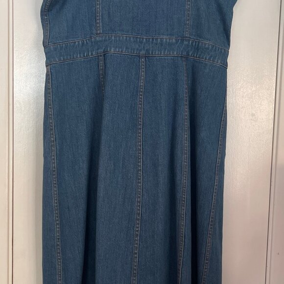 J.Crew Button Front Denim Midi Dress - Picture 3 of 6
